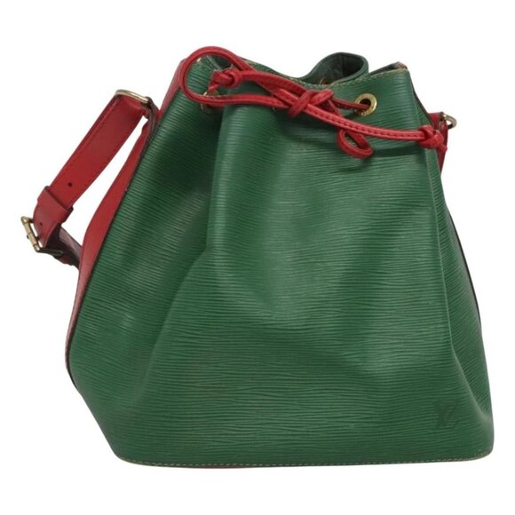 LOUIS VUITTON Epi Petit Noe Shoulder Bag Bicolor Green Red M44147 LV Auth 124434 - Picture 1 of 16